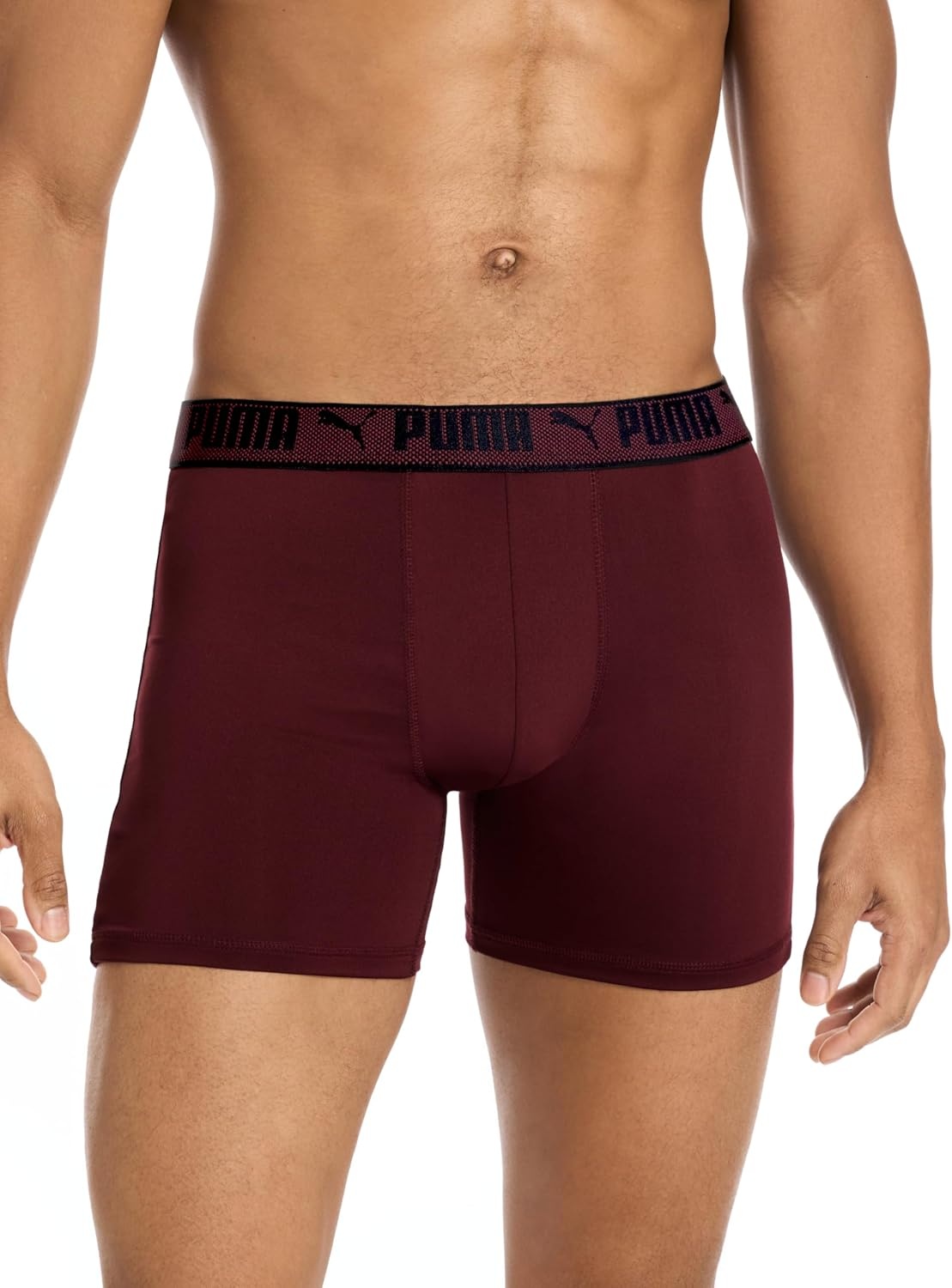 image:imagePUMA Mens Training Fit AntiOdor 5 Pack Boxer BriefsIndigoGreyRoyalRubyNavy