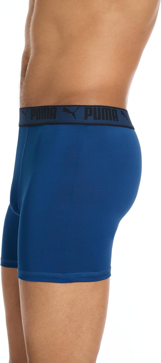 image:imagePUMA Mens Training Fit AntiOdor 5 Pack Boxer BriefsIndigoGreyRoyalRubyNavy