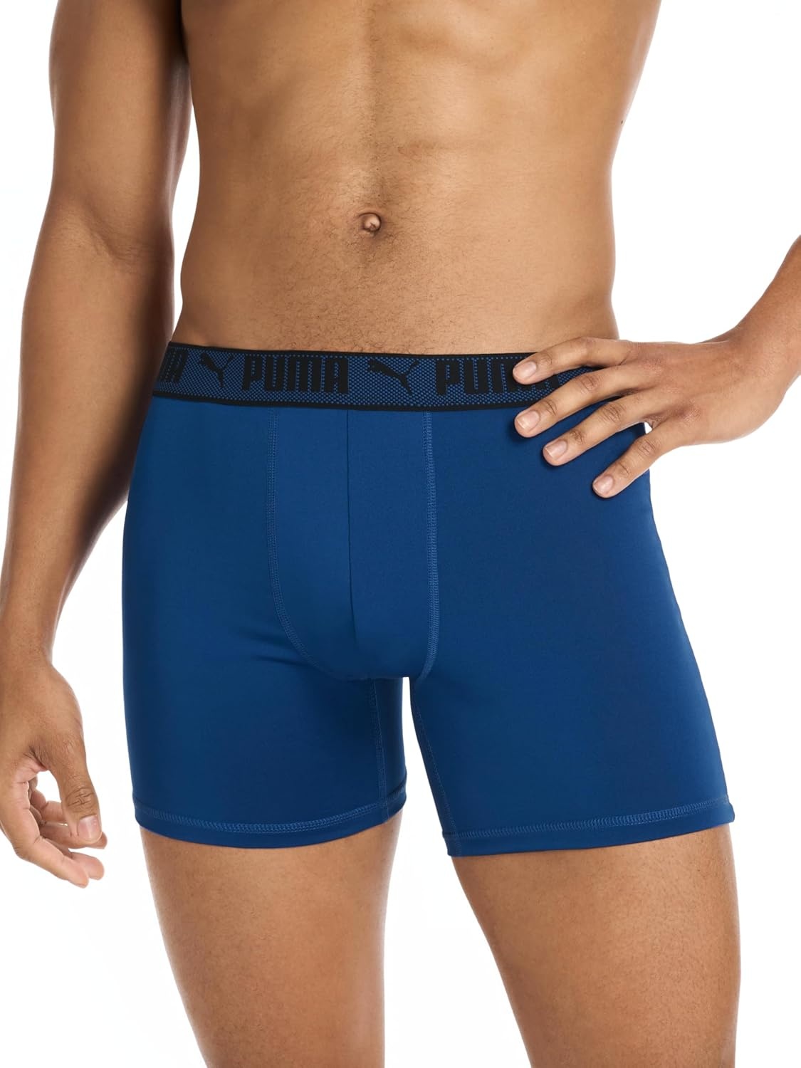 image:imagePUMA Mens Training Fit AntiOdor 5 Pack Boxer BriefsIndigoGreyRoyalRubyNavy