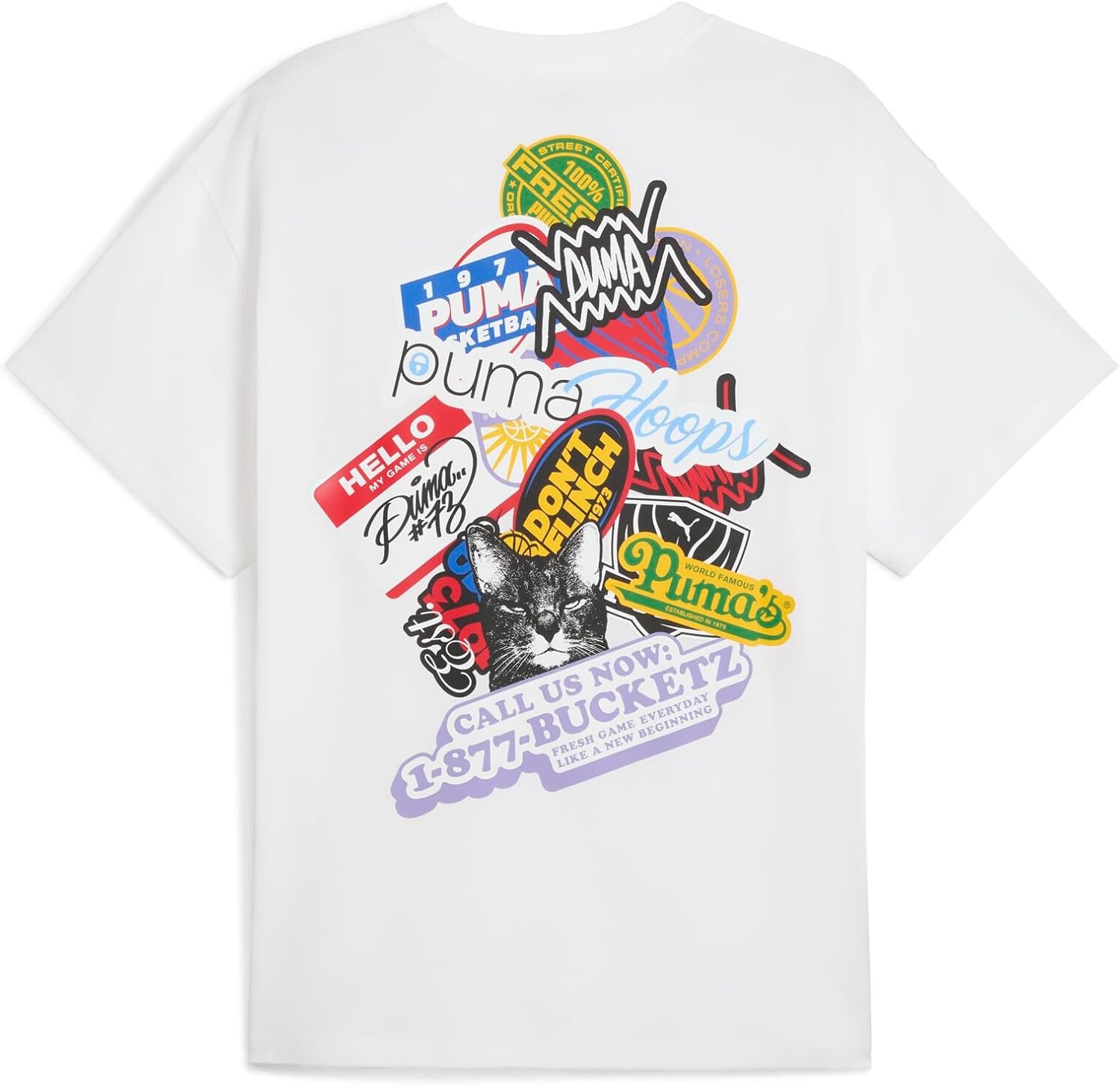 image:imagePUMA Mens Village Wear Graphic Crew Neck Short Sleeve Casual Tops CasualBlack Hooperhotline Ah25