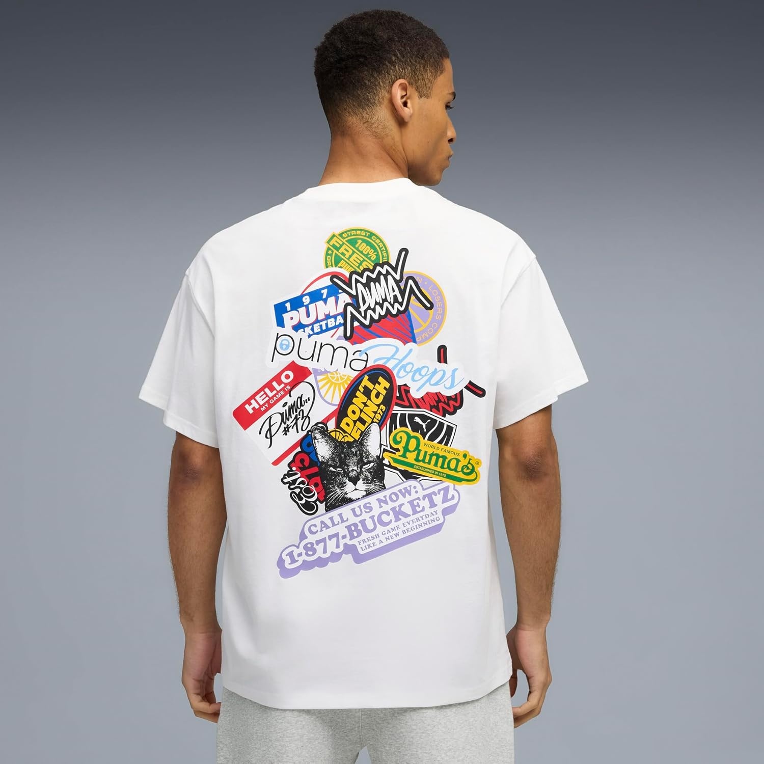 image:imagePUMA Mens Village Wear Graphic Crew Neck Short Sleeve Casual Tops CasualBlack Hooperhotline Ah25