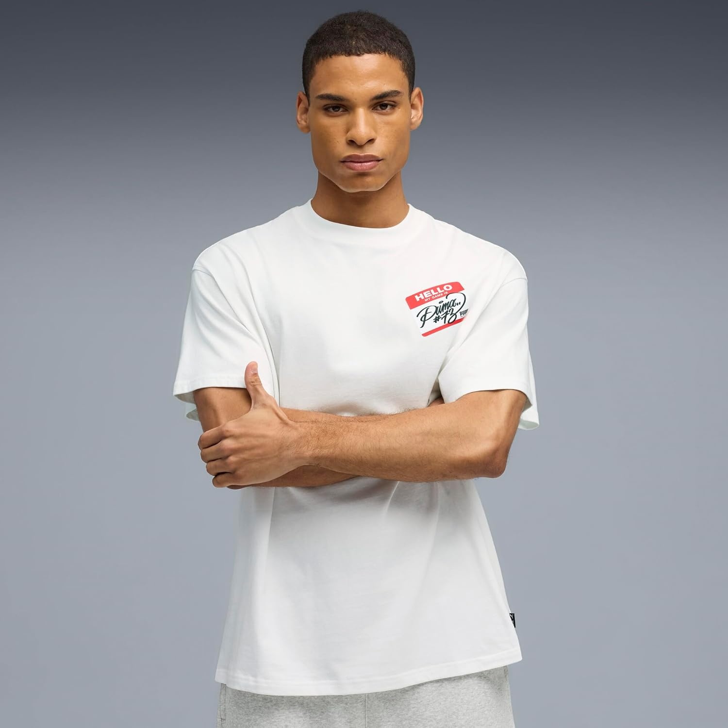 image:imagePUMA Mens Village Wear Graphic Crew Neck Short Sleeve Casual Tops CasualBlack Hooperhotline Ah25