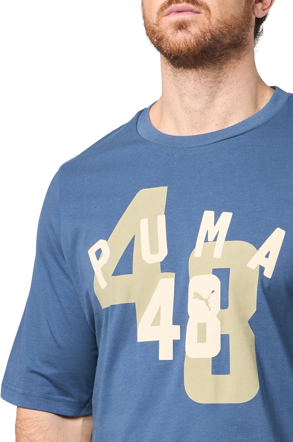image:imagePUMA Mens Village Wear Graphic Crew Neck Short Sleeve Casual Tops CasualDark Indigo Double Up Ah25