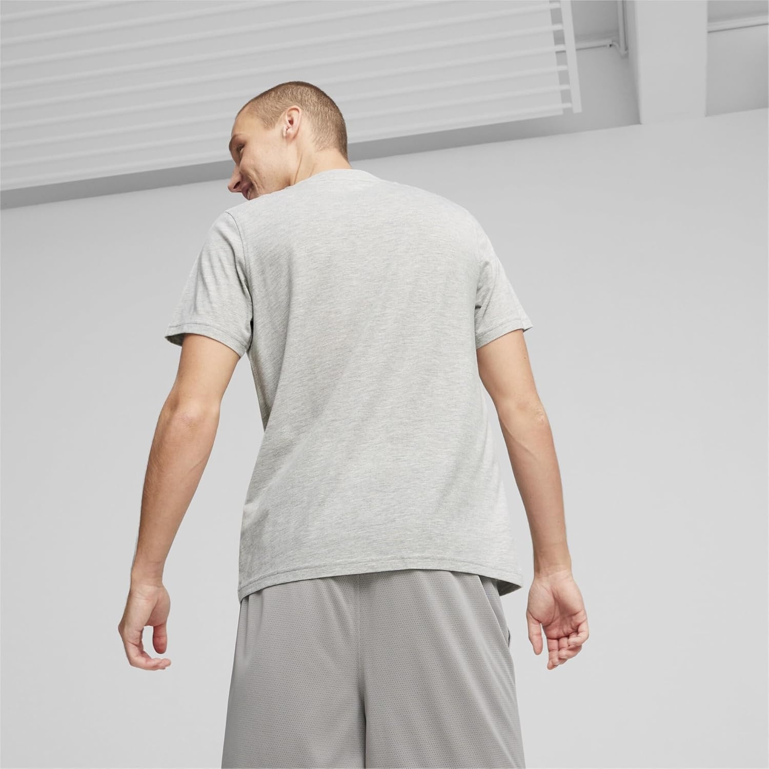 image:imagePUMA Mens Village Wear Graphic Crew Neck Short Sleeve Casual Tops CasualLight Greyheather