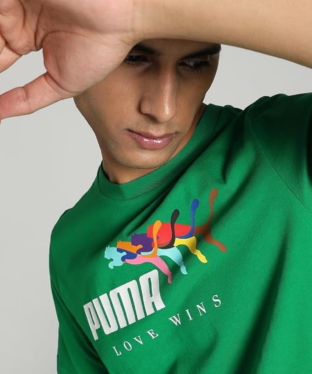 image:imagePUMA Mens Village Wear Graphic Crew Neck Short Sleeve Casual Tops CasualMeadowss24 Love