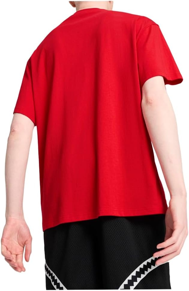 image:imagePUMA Mens Village Wear Graphic Crew Neck Short Sleeve Casual Tops CasualRed