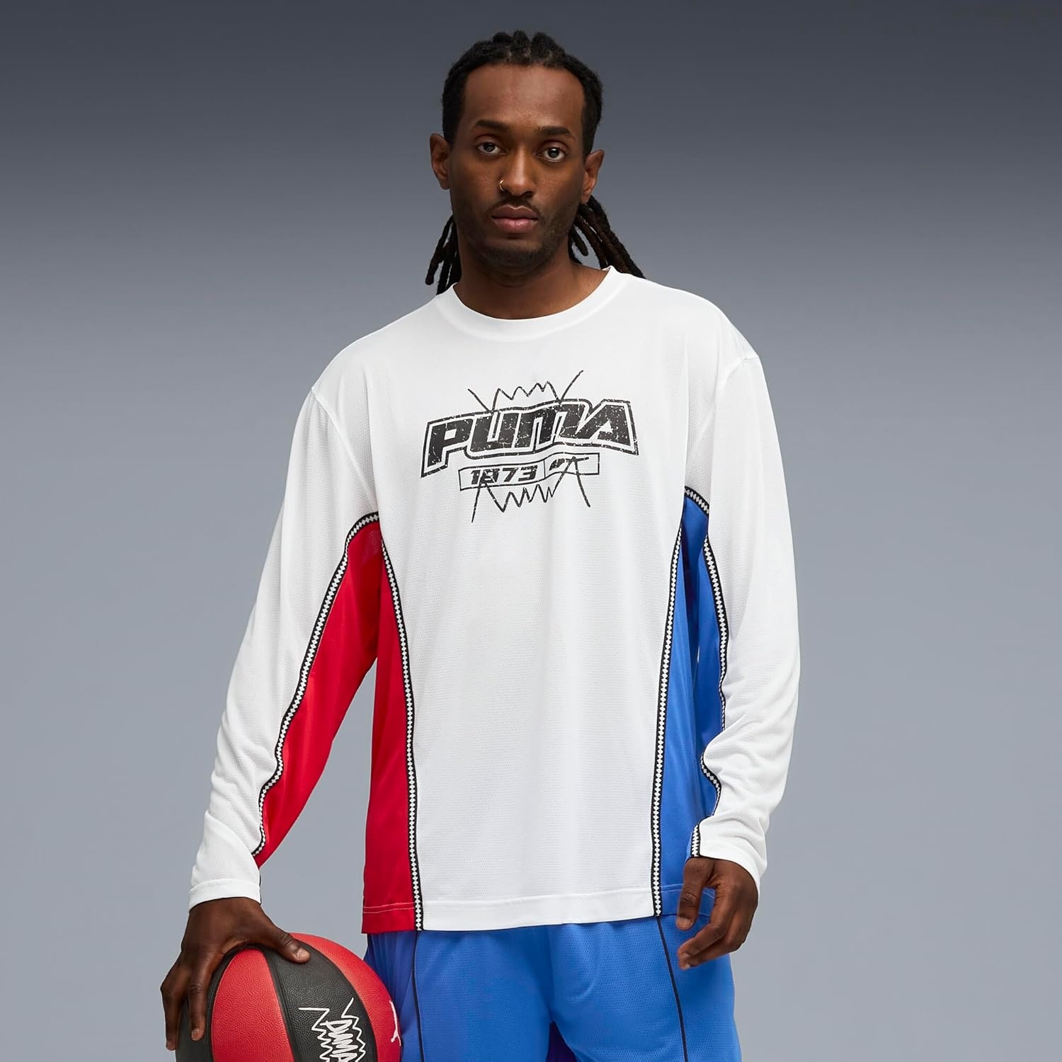 image:imagePUMA Mens Village Wear Graphic Crew Neck Short Sleeve Casual Tops CasualWhite Hoopaverse Ah25