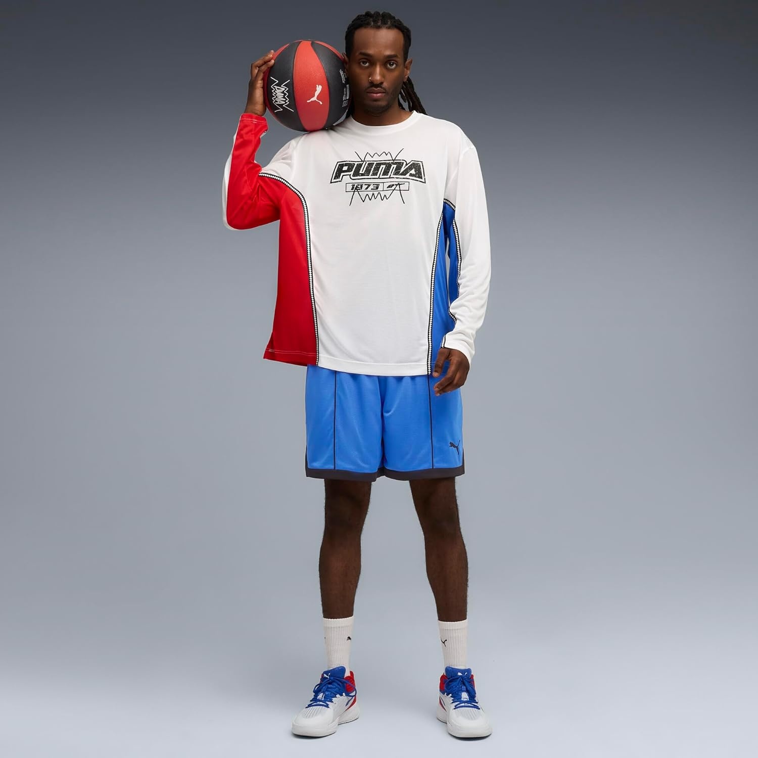 image:imagePUMA Mens Village Wear Graphic Crew Neck Short Sleeve Casual Tops CasualWhite Hoopaverse Ah25