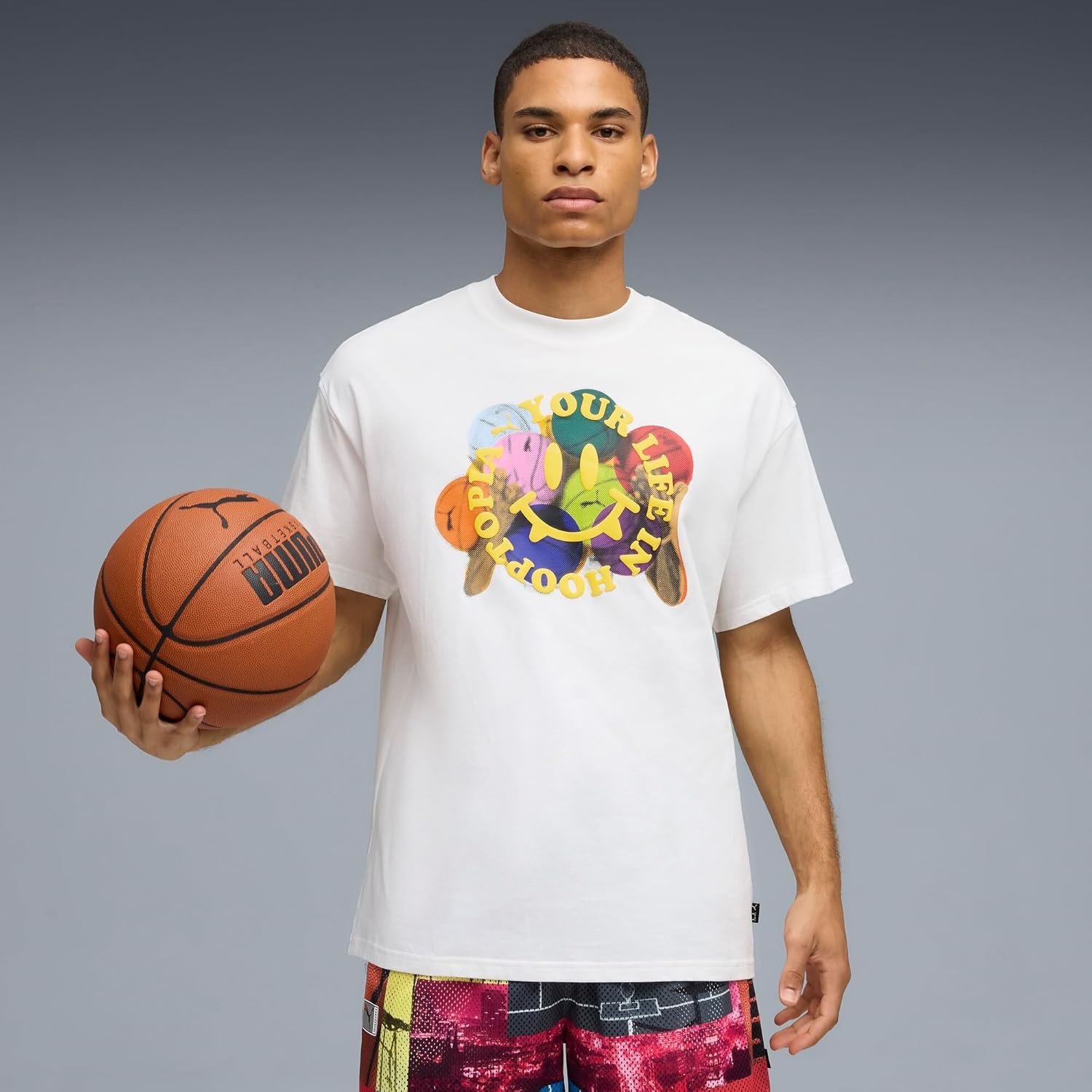 image:imagePUMA Mens Village Wear Graphic Crew Neck Short Sleeve Casual Tops CasualWhite Hooptopia Life Ah25