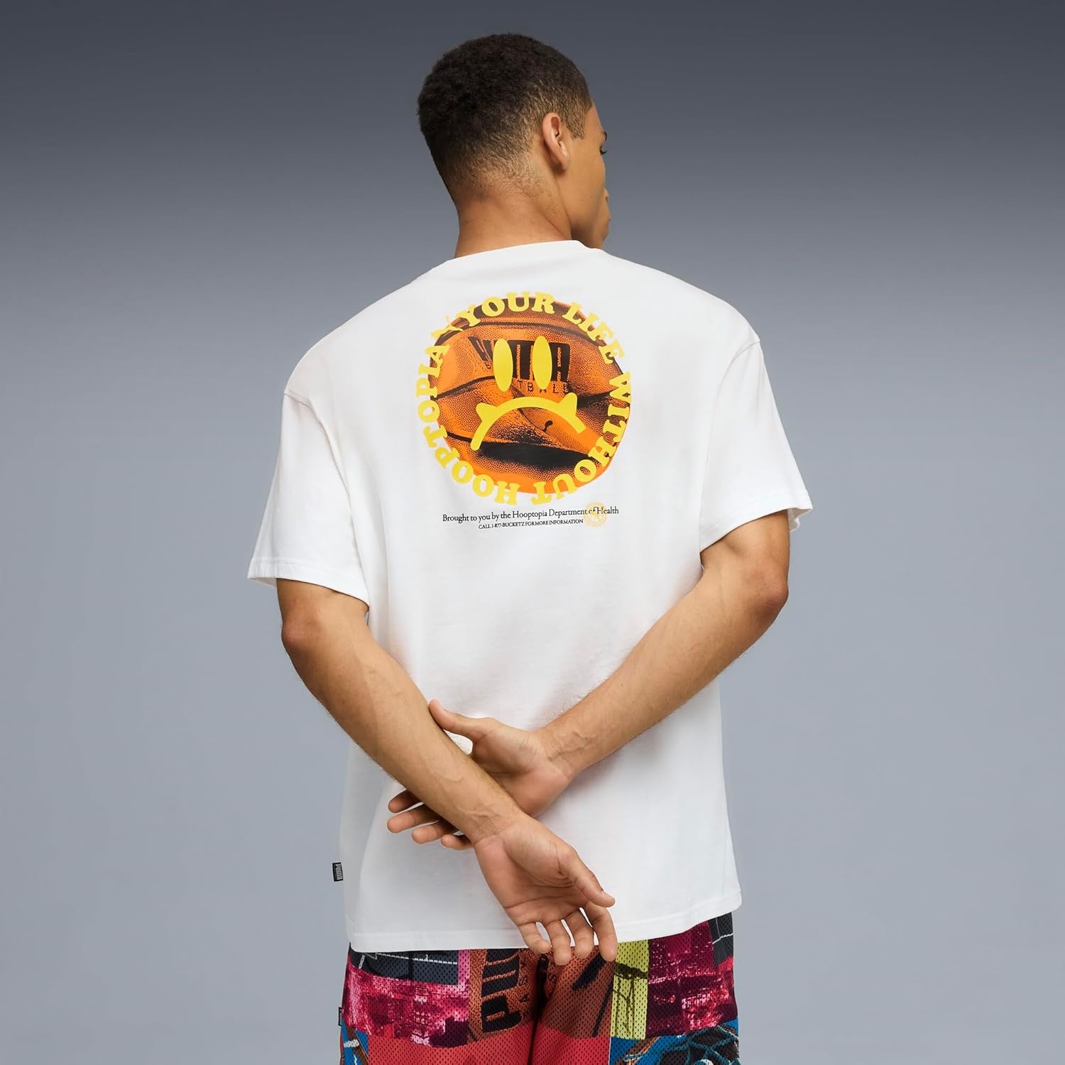 image:imagePUMA Mens Village Wear Graphic Crew Neck Short Sleeve Casual Tops CasualWhite Hooptopia Life Ah25