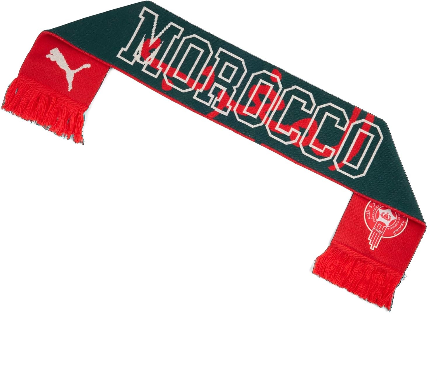 image:imagePUMA Unisex Morocco FA Scarf Dark MyrtleAlpine Snow SS26 OSmallFA Frmf Culture Scarf