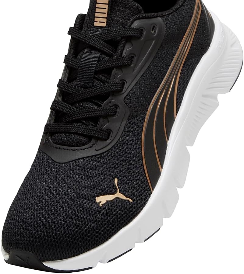 image:imagePUMA Womens Flexfocus Lite Modern Running Sneakers Shoes BlackBlackgold