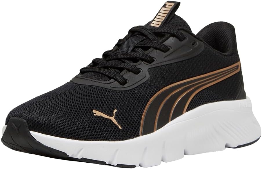 image:imagePUMA Womens Flexfocus Lite Modern Running Sneakers Shoes BlackBlackgold