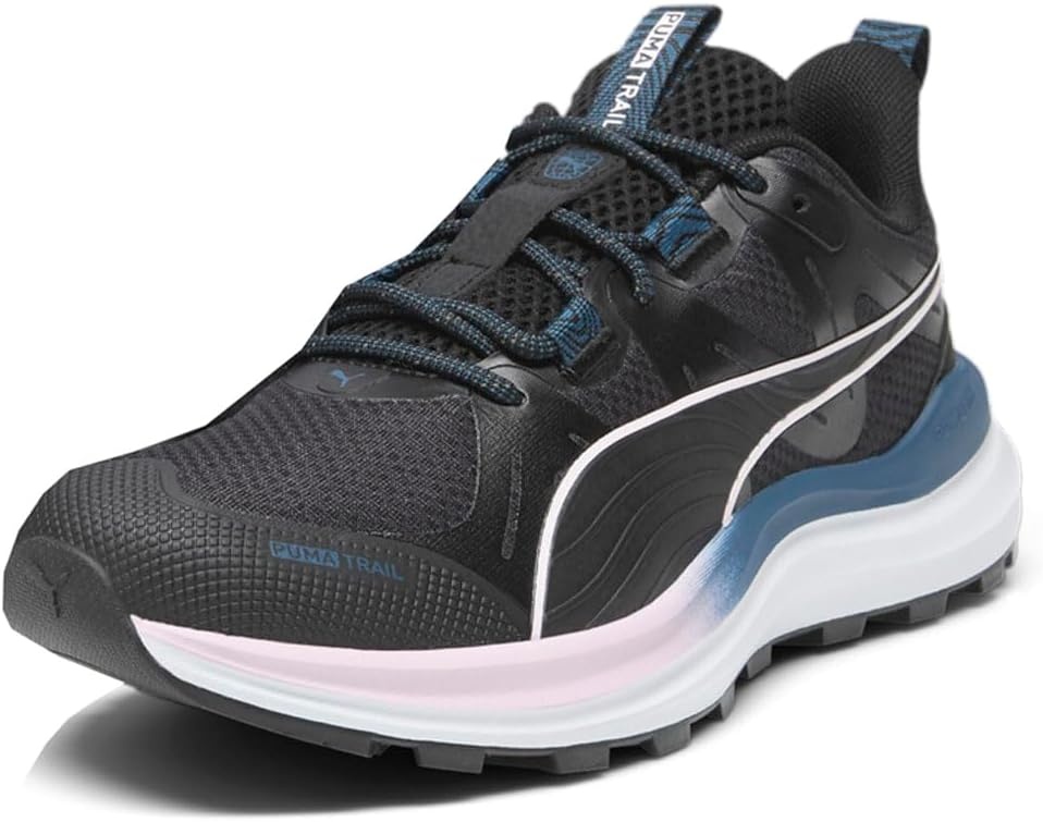 image:imagePUMA Womens Reflect Lite Trail Running Sneakers Shoes BlackBlacksilver Mistocean Tropic