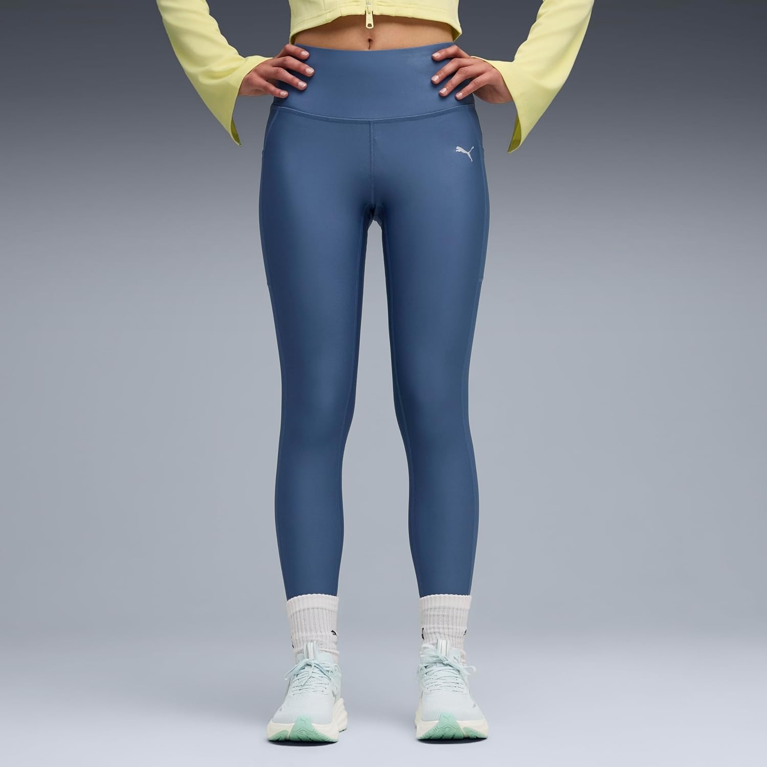 image:imagePUMA Womens Run Favorite Athletic Leggings Running BrownDark Indigo Ah25