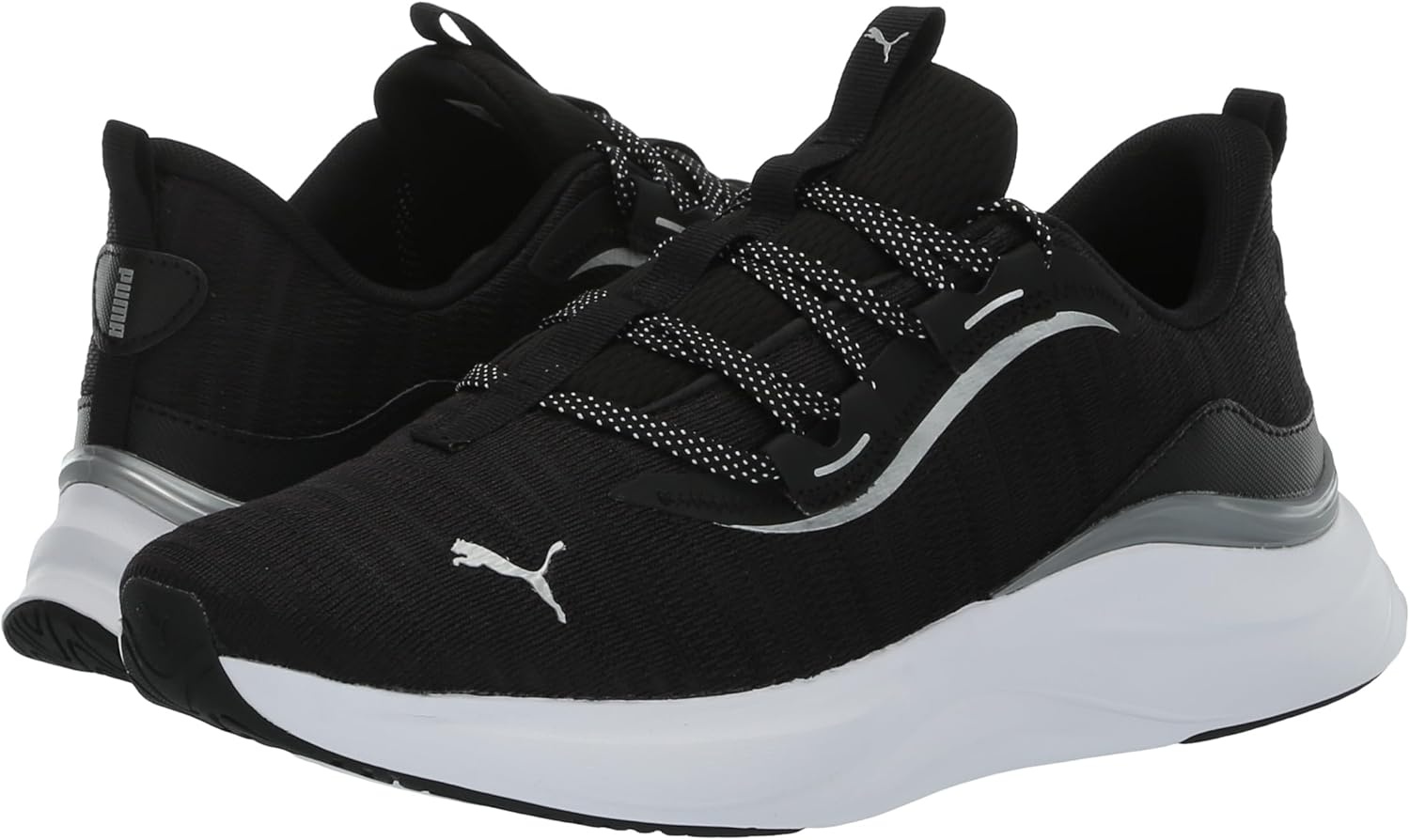 image:imagePUMA Womens Softride Harmony Lace Up Sneakers Shoes Casual BlackBlackWhite