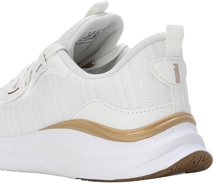image:imagePUMA Womens Softride Harmony Lace Up Sneakers Shoes Casual BlackWarm WhitePuma GoldPuma White 02