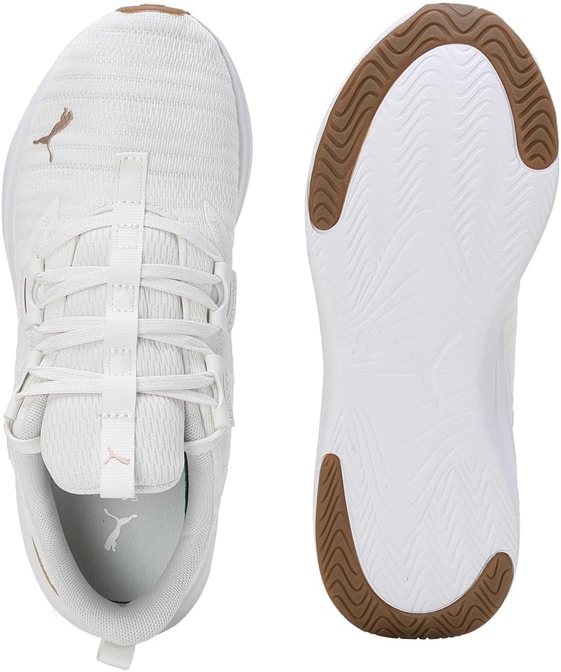 image:imagePUMA Womens Softride Harmony Lace Up Sneakers Shoes Casual BlackWarm WhitePuma GoldPuma White 02