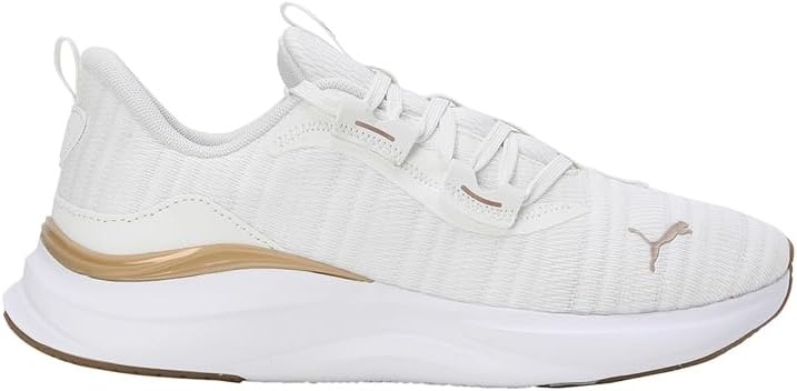 image:imagePUMA Womens Softride Harmony Lace Up Sneakers Shoes Casual BlackWarm WhitePuma GoldPuma White 02