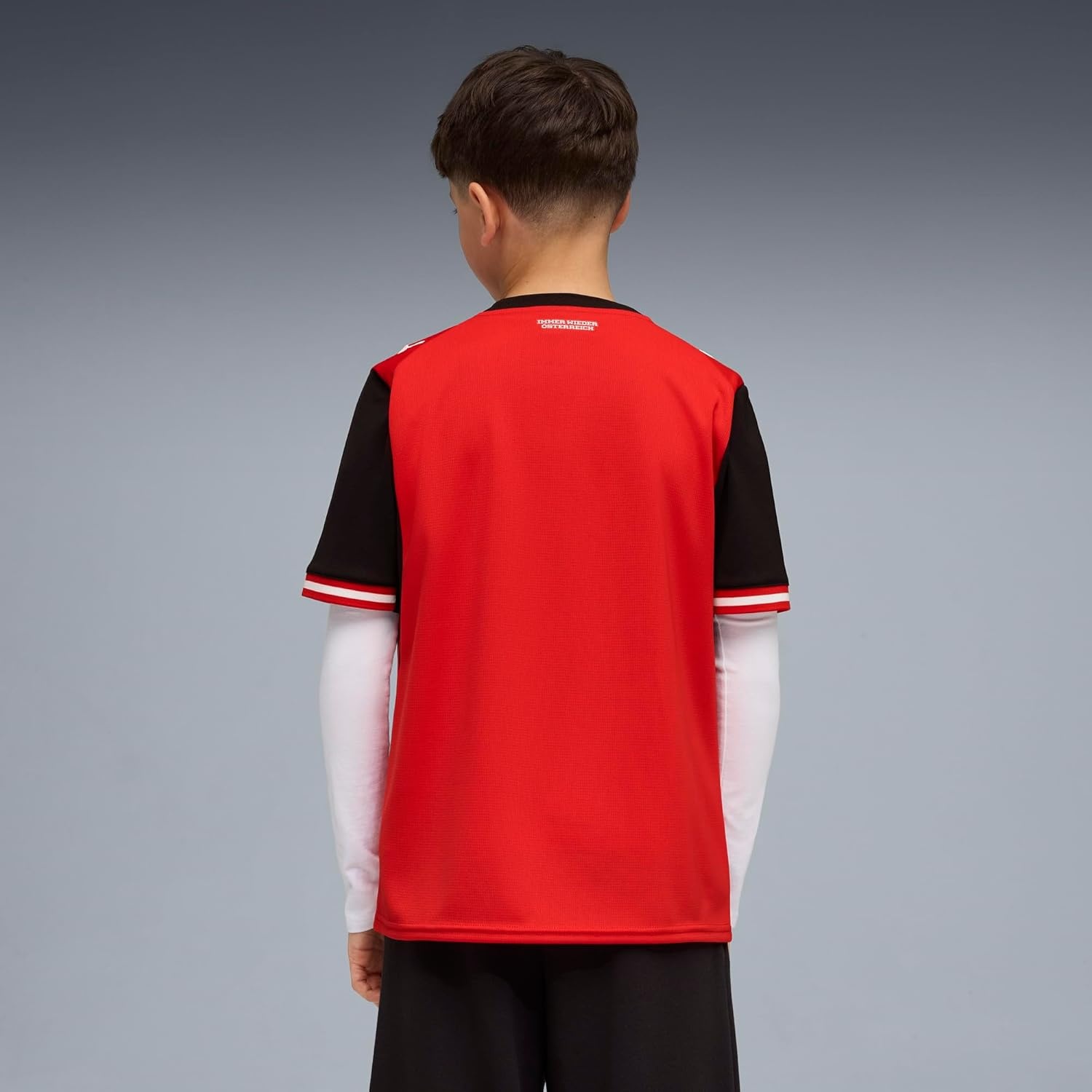 image:imagePuma Junior Austria National Team Home Jersey ReplicaPuma Redpuma Black