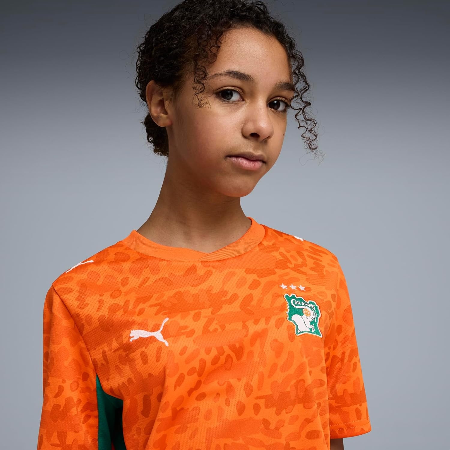 image:imagePuma Kids Kenya Ivory Coast Home Jersey ReplicaRickie Orangesport Green