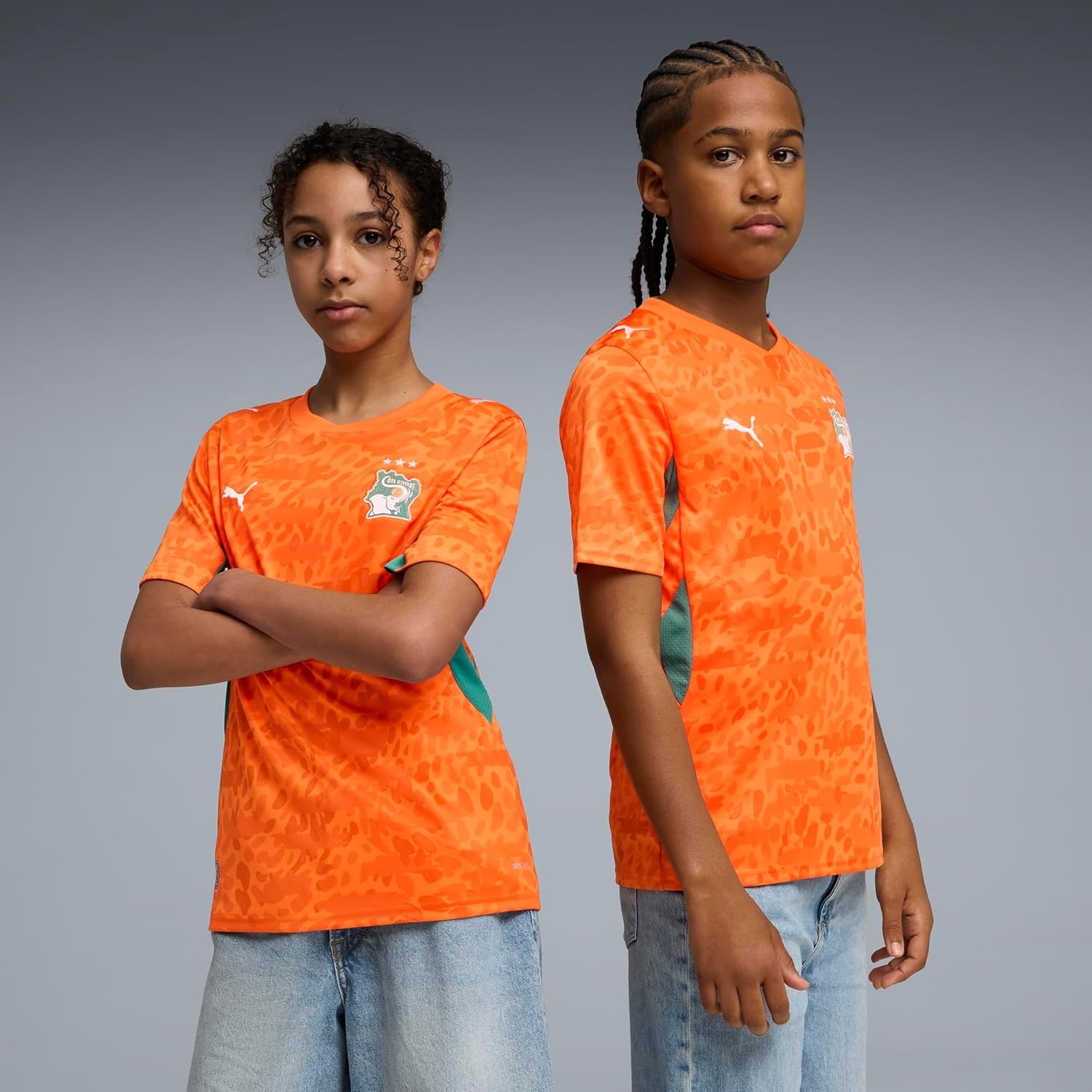 image:imagePuma Kids Kenya Ivory Coast Home Jersey ReplicaRickie Orangesport Green