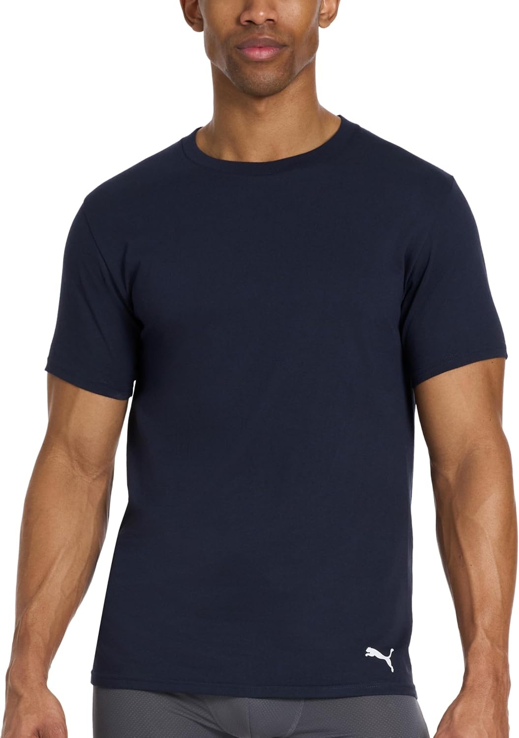 image:imagePuma Mens 4 Pack Cotton Crewneck Short Sleeve TShirtBlackGreyWhiteNavy