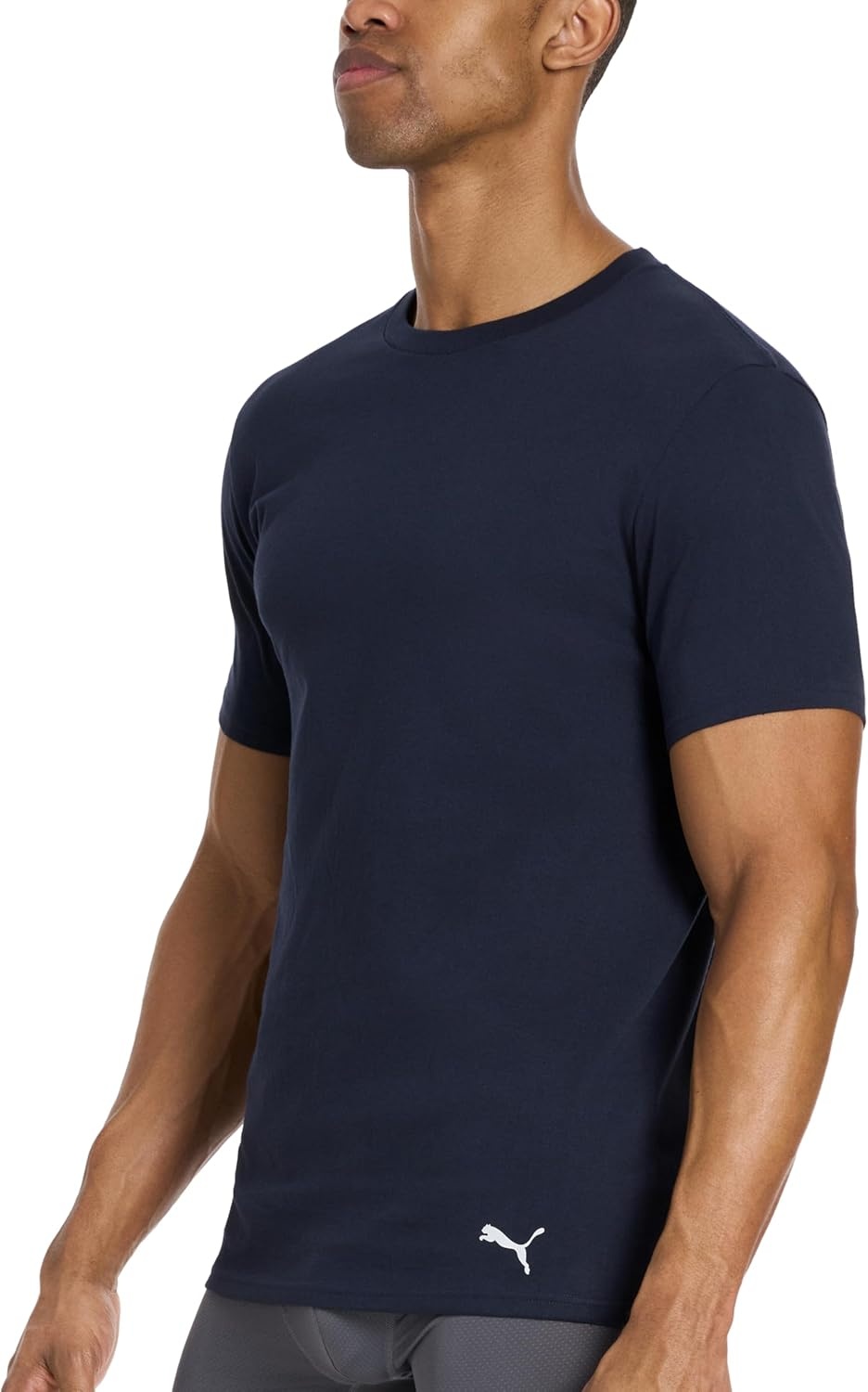 image:imagePuma Mens 4 Pack Cotton Crewneck Short Sleeve TShirtBlackGreyWhiteNavy