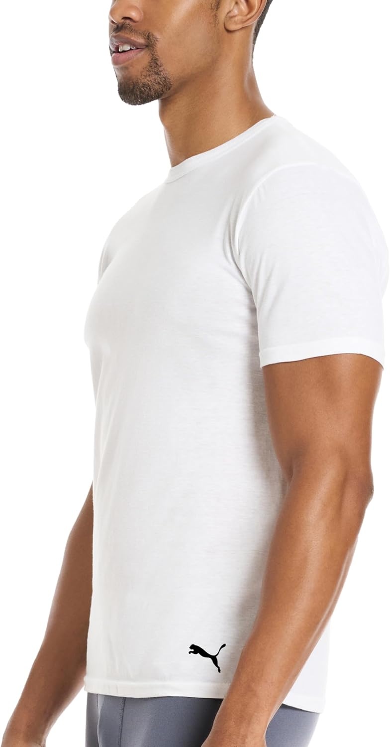 image:imagePuma Mens 4 Pack Cotton Crewneck Short Sleeve TShirtWhite