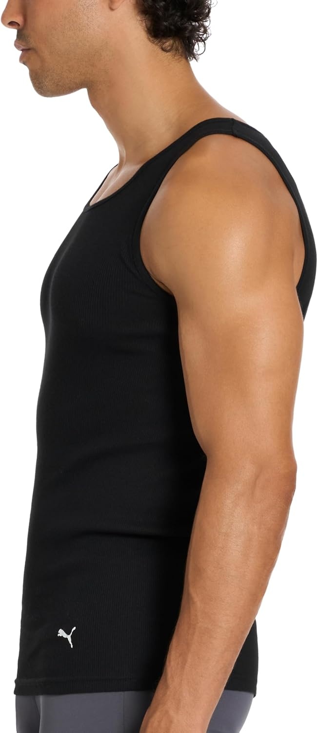image:imagePuma Mens 5 Pack Cotton Rib Tank TopBlack
