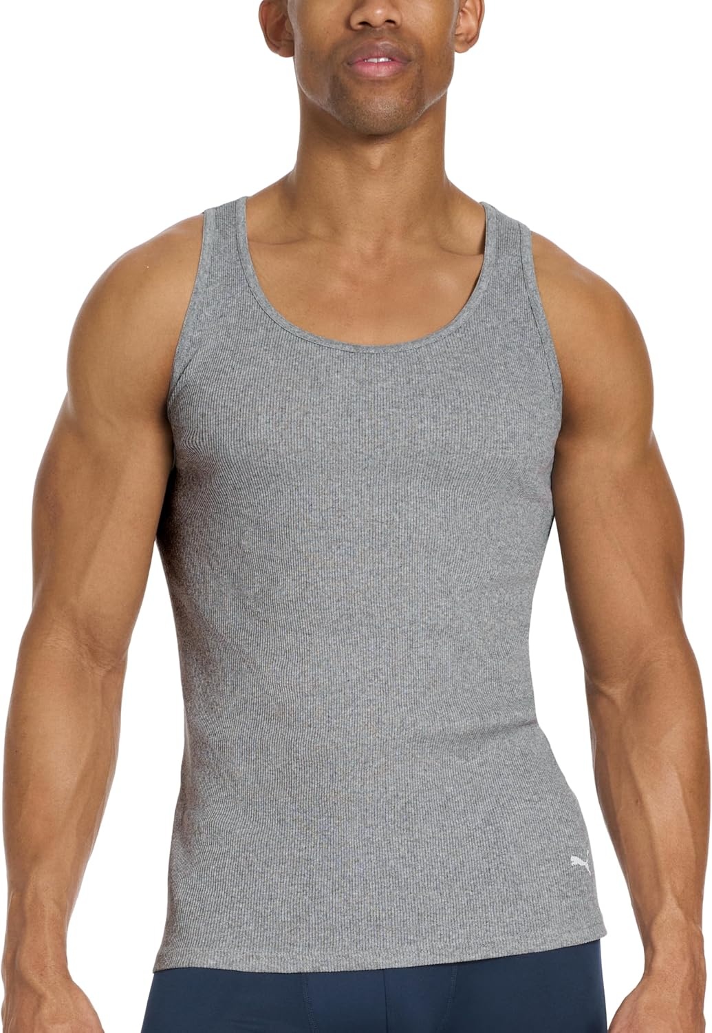 image:imagePuma Mens 5 Pack Cotton Rib Tank TopBlackGreyWhiteNavy