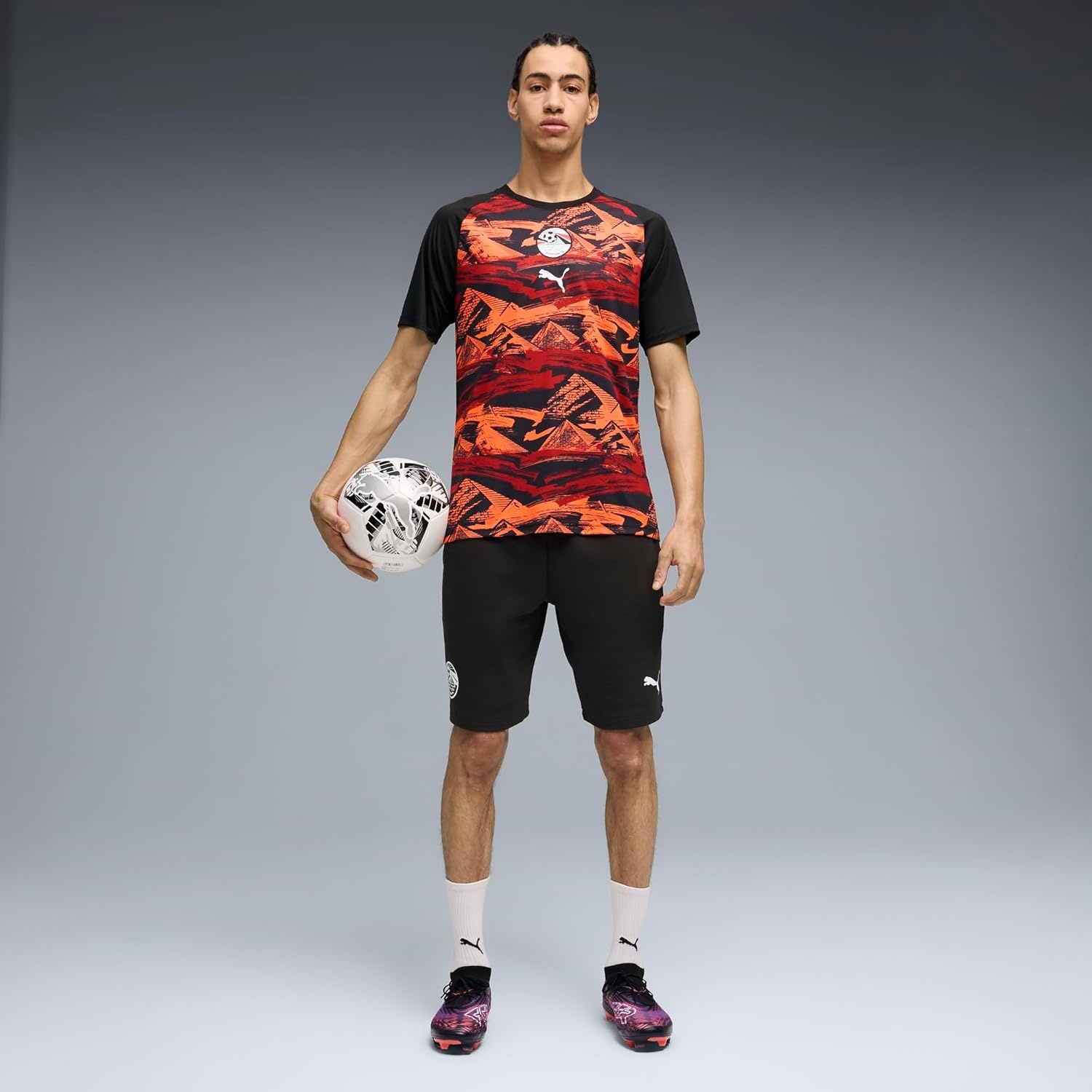 image:imagePuma Mens Egypt FA Warm Up JerseyPuma Blackpuma Red