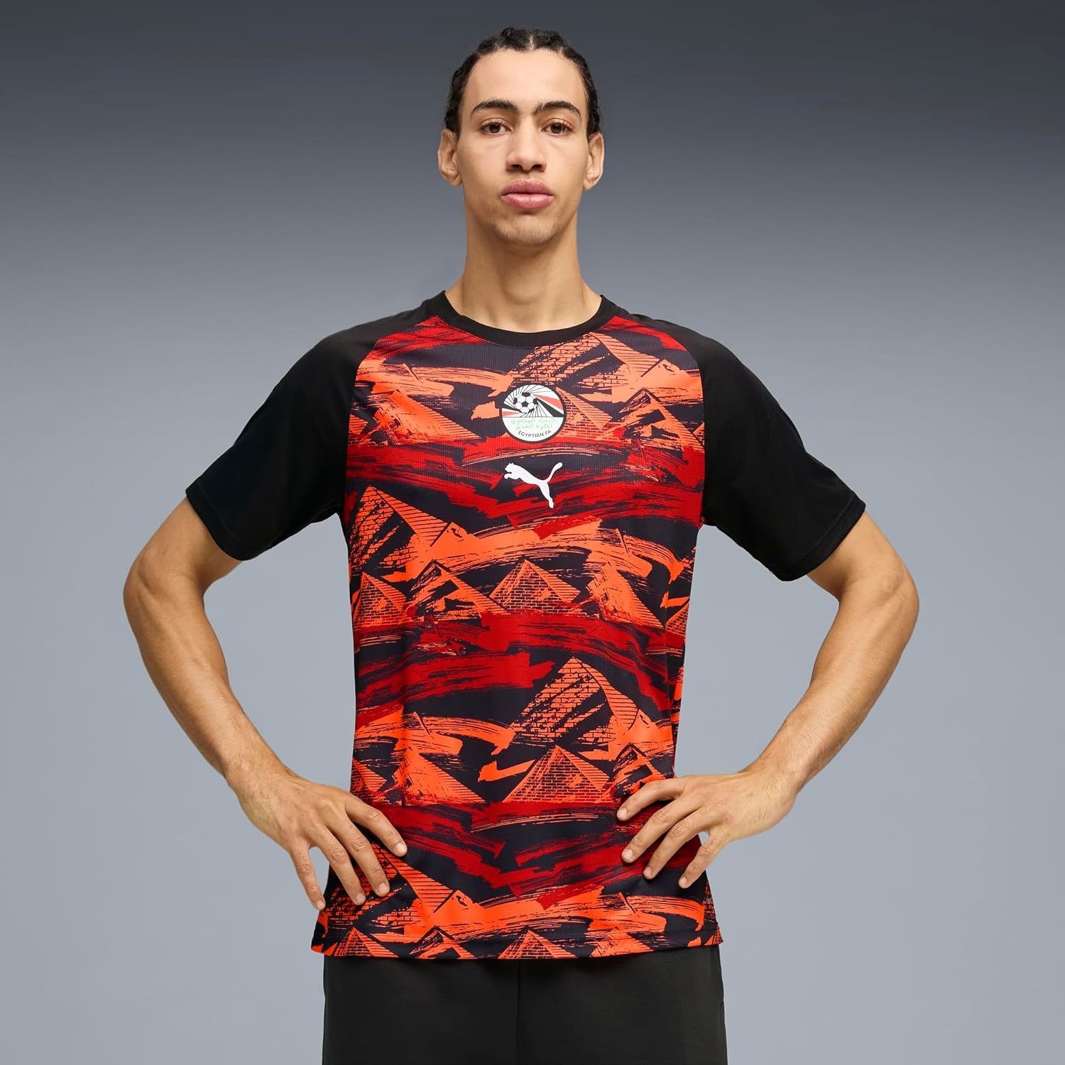 image:imagePuma Mens Egypt FA Warm Up JerseyPuma Blackpuma Red