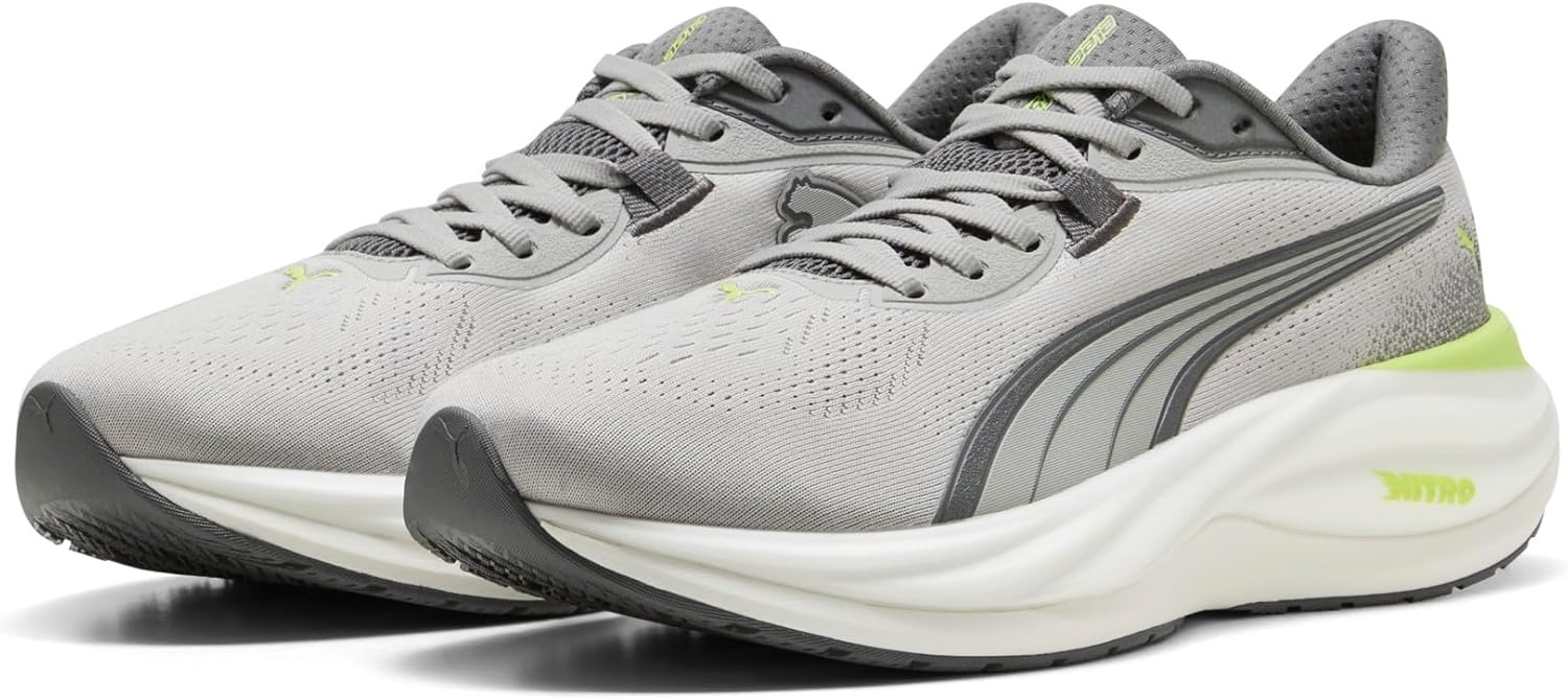 image:imagePuma Mens Electrify Nitro Running ShoesGray Echosunny Lime
