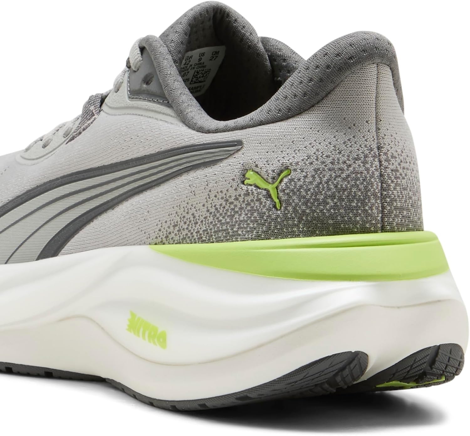 image:imagePuma Mens Electrify Nitro Running ShoesGray Echosunny Lime
