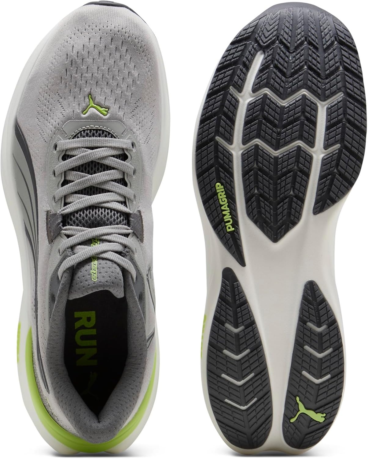 image:imagePuma Mens Electrify Nitro Running ShoesGray Echosunny Lime