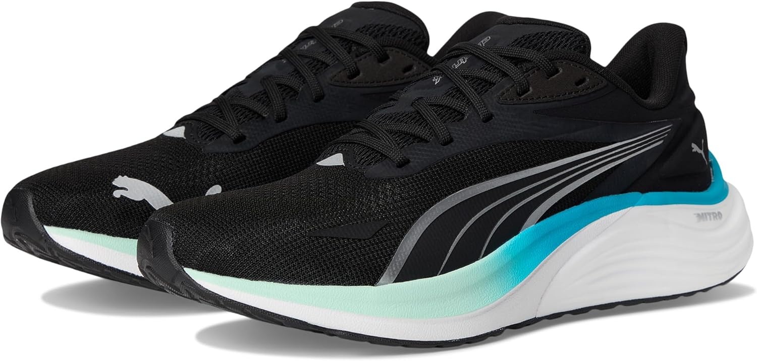 image:imagePuma Mens Electrify Nitro Running ShoesPuma Blackmint Meltspeed Blue