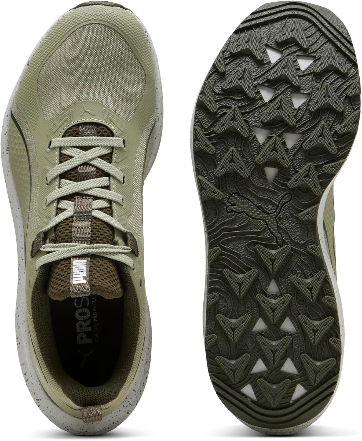 image:imagePuma Mens Flare Pro Trail Running ShoesDark Olivelux Armydesert Dust