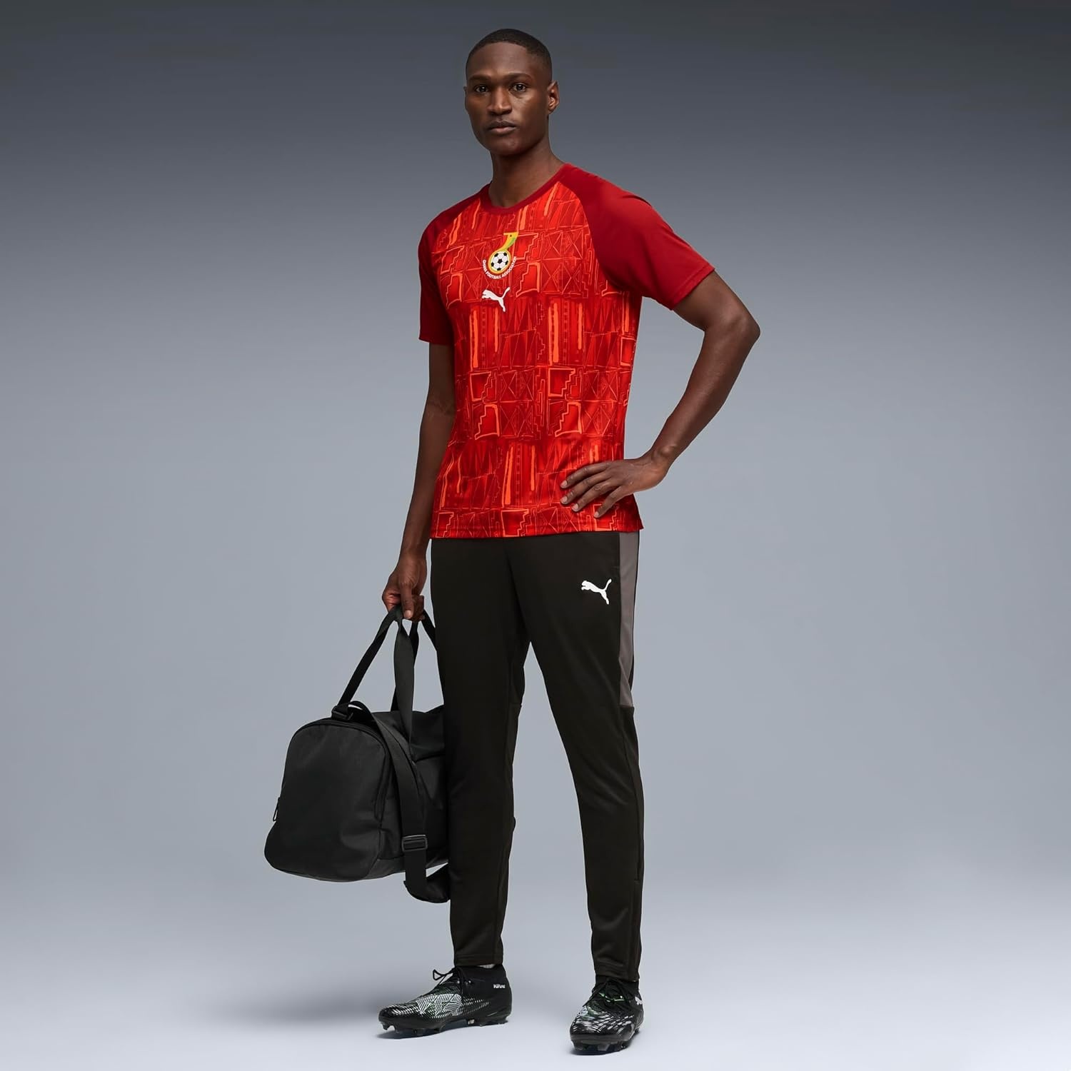 image:imagePuma Mens Ghana FA Warm Up JerseyDark Crimsonpuma Red