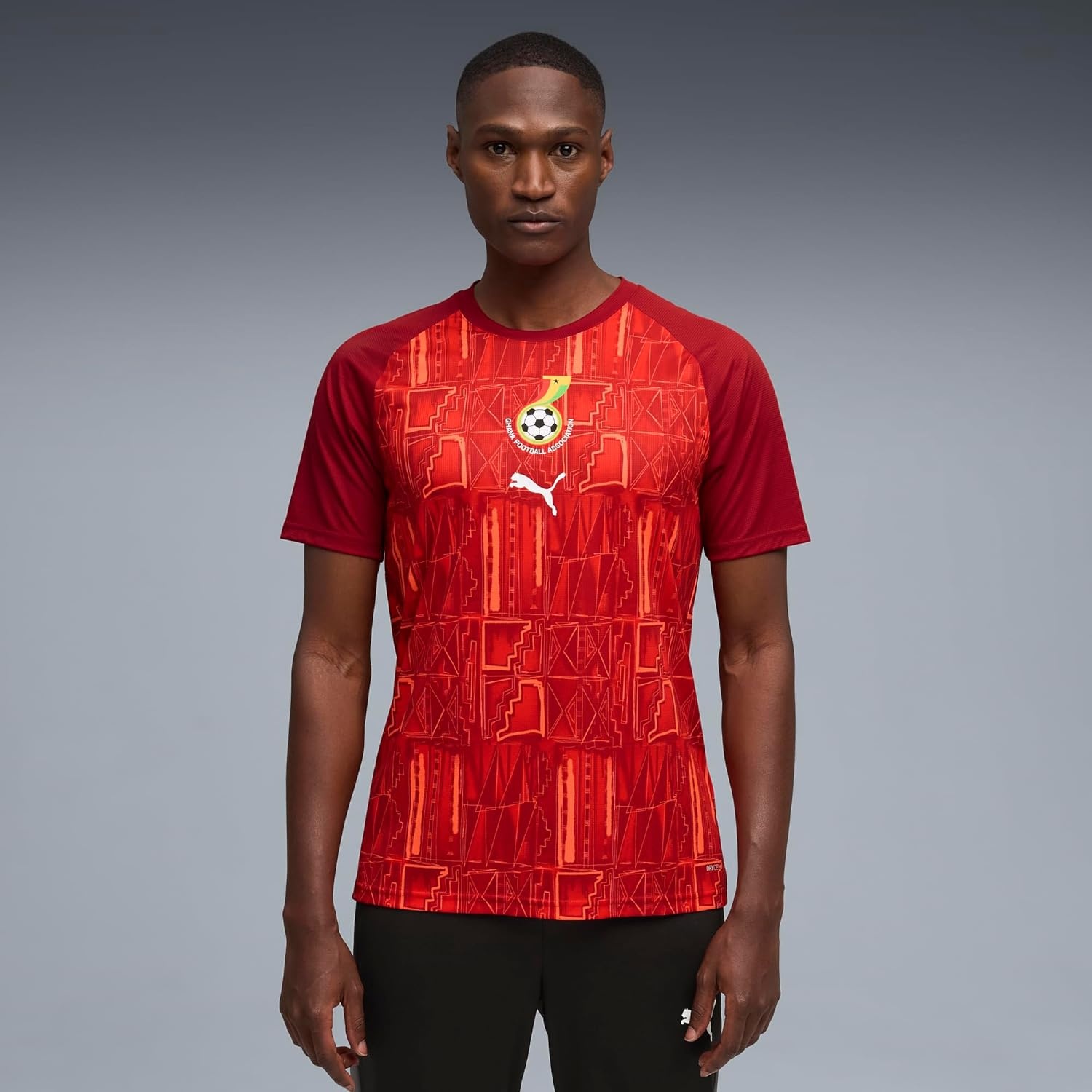 image:imagePuma Mens Ghana FA Warm Up JerseyDark Crimsonpuma Red