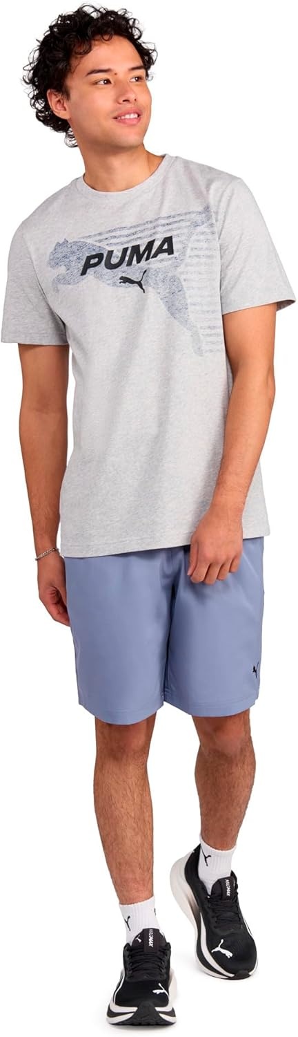 image:imagePuma Mens Graphic Reverse Logo TShirtLight Gray Heather