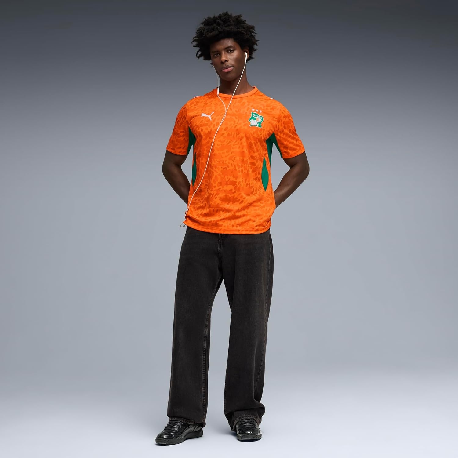 image:imagePuma Mens Kenya Ivory Coast Home Jersey ReplicaRickie Orangesport Green