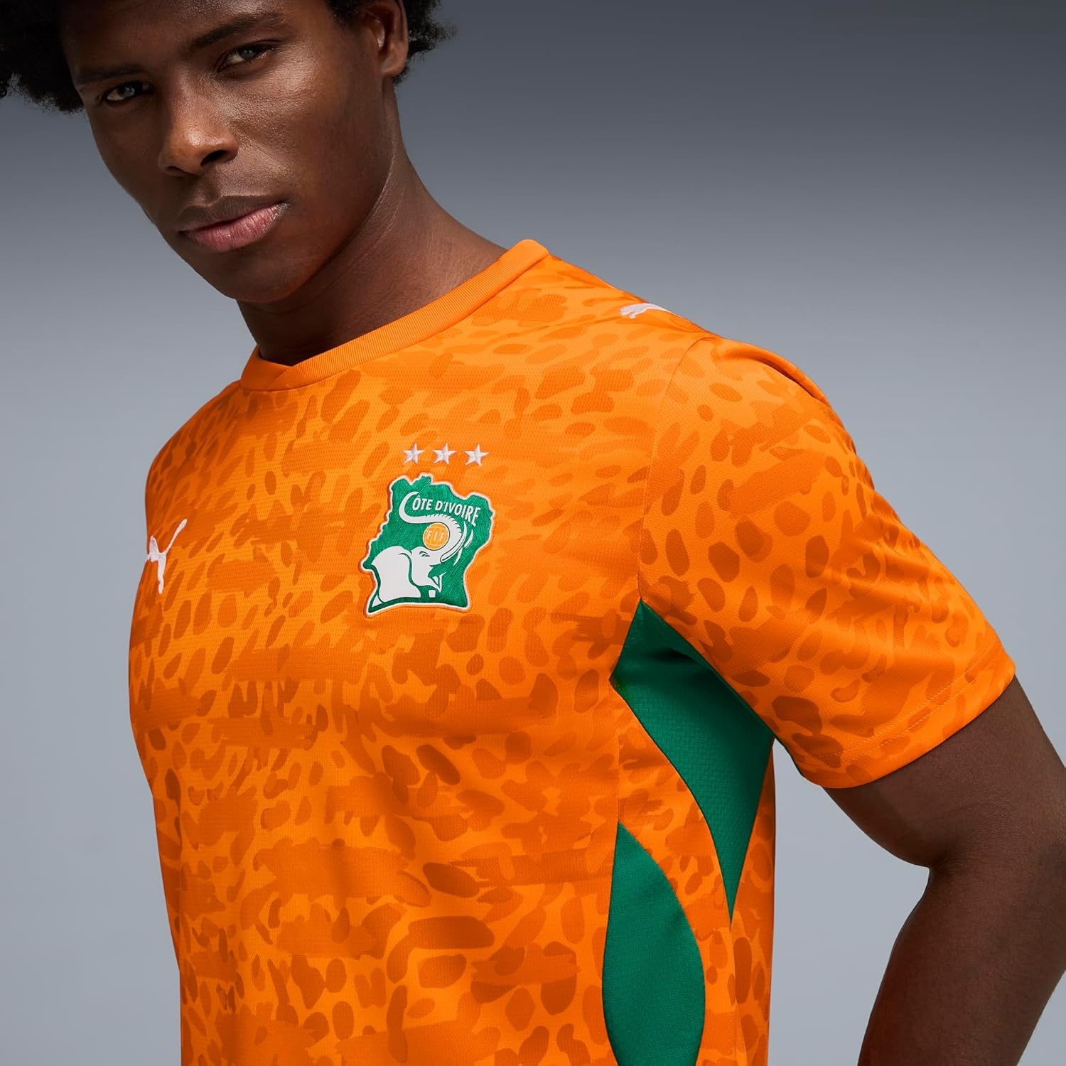 image:imagePuma Mens Kenya Ivory Coast Home Jersey ReplicaRickie Orangesport Green