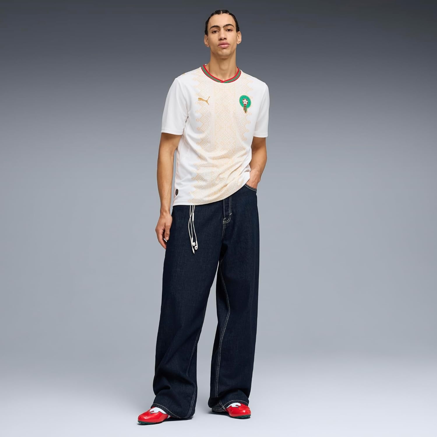 image:imagePuma Mens Morocco FA Away Jersey ReplicaPuma Whitevictory Gold