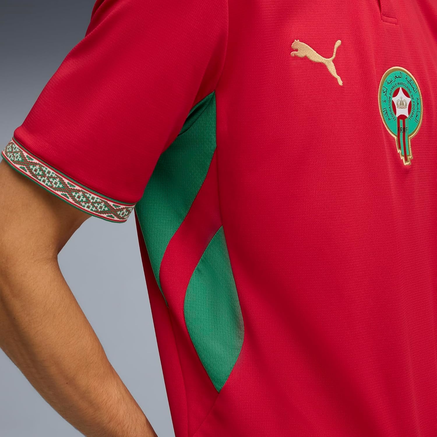 image:imagePuma Mens Morocco FA Home Jersey ReplicaFast Redvictory Gold