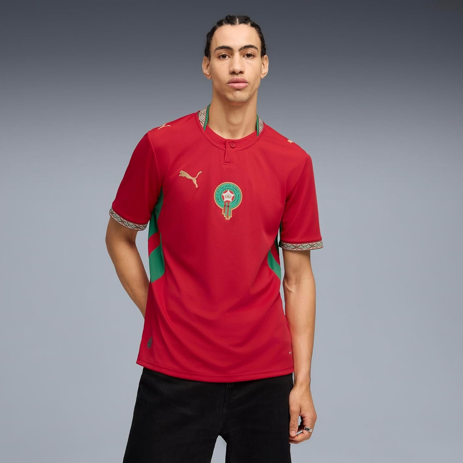 image:imagePuma Mens Morocco FA Home Jersey ReplicaFast Redvictory Gold