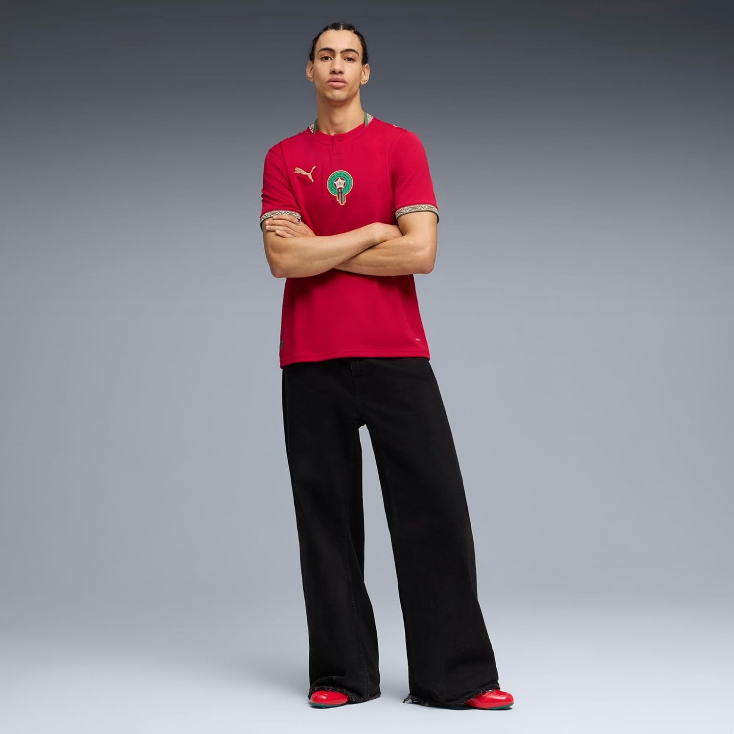 image:imagePuma Mens Morocco FA Home Jersey ReplicaFast Redvictory Gold