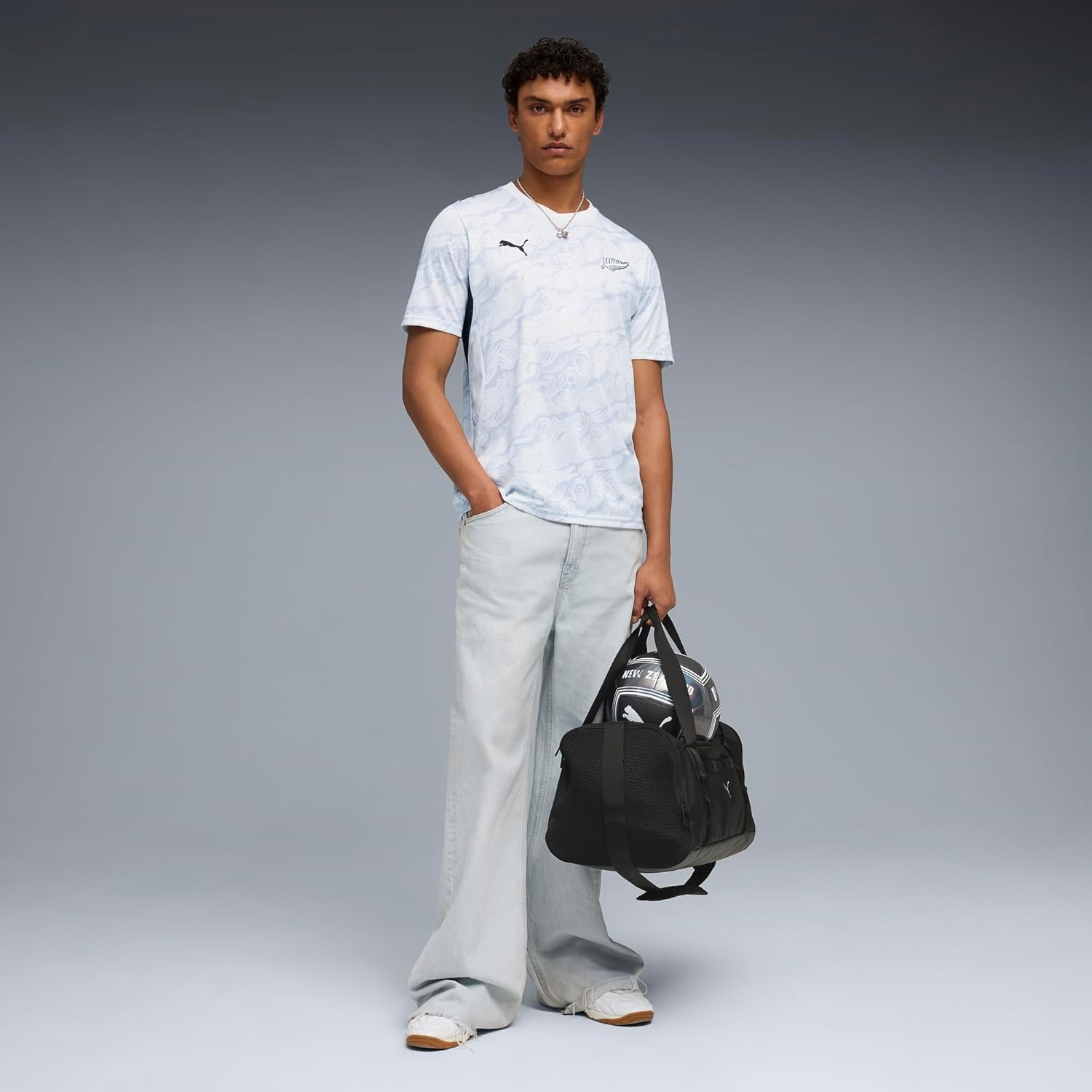 image:imagePuma Mens New Zealand Away Jersey ReplicaPuma Whitesilver Mist