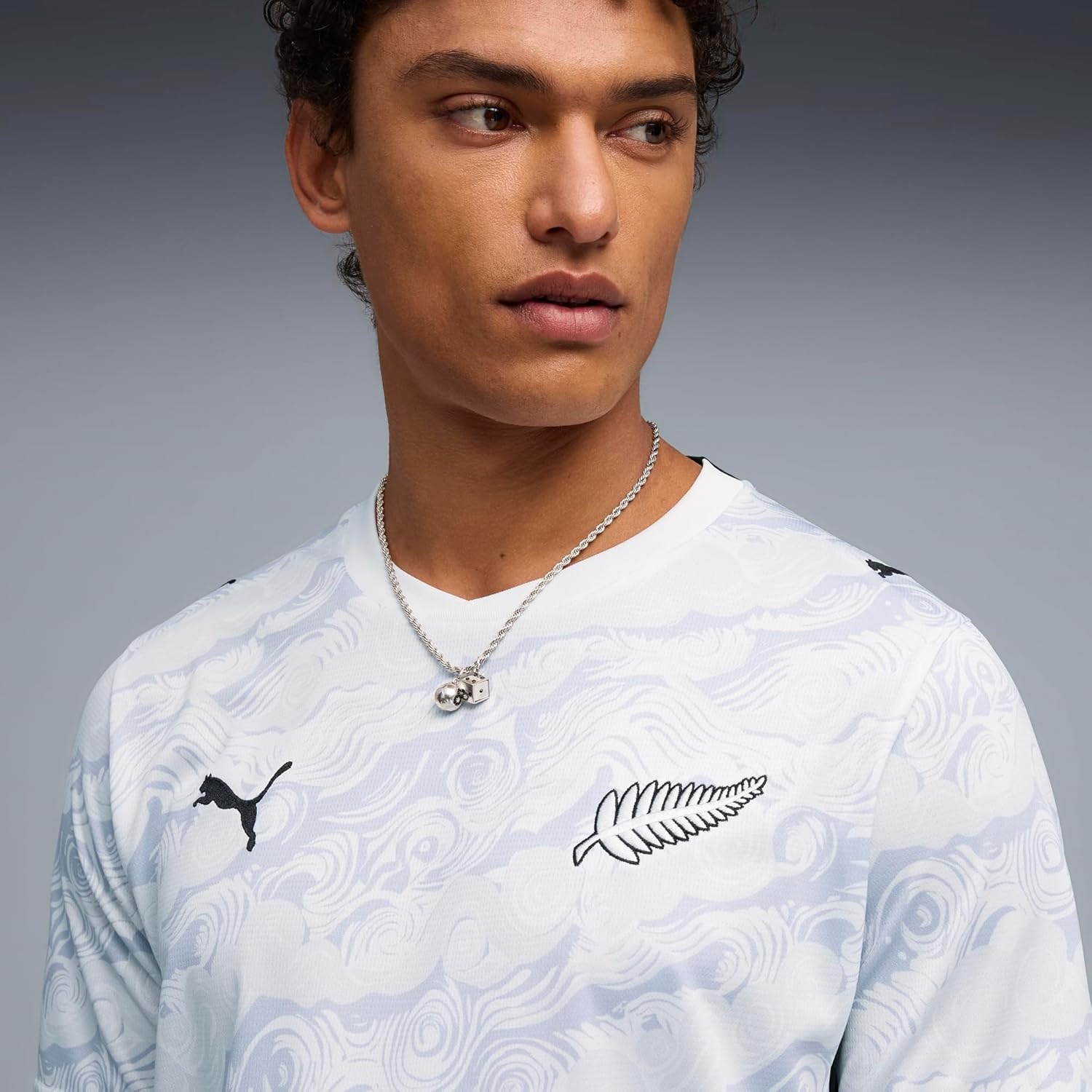 image:imagePuma Mens New Zealand Away Jersey ReplicaPuma Whitesilver Mist