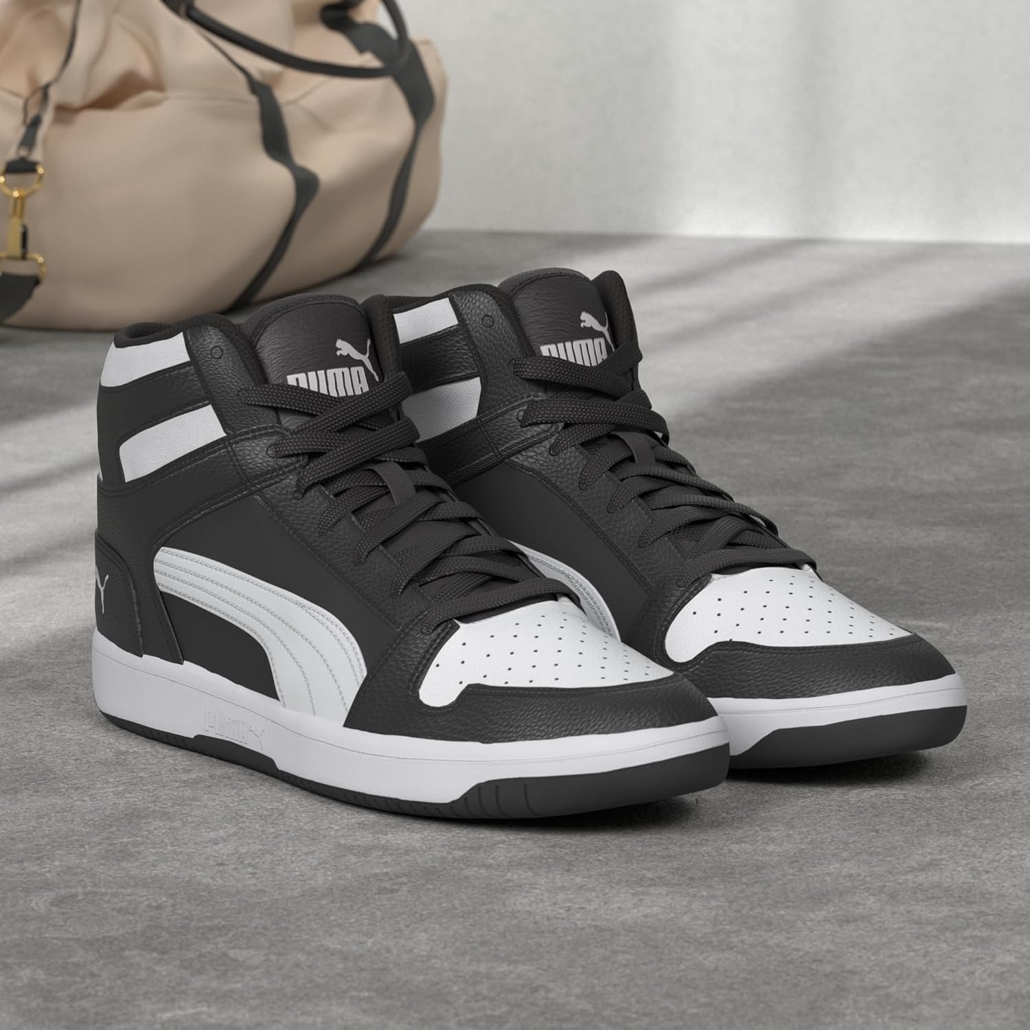image:imagePuma Mens Rebound Layup Mid ShoesBlack